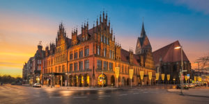 Old town of Hannover, Germany at night Old town of Hannover, Germany at night